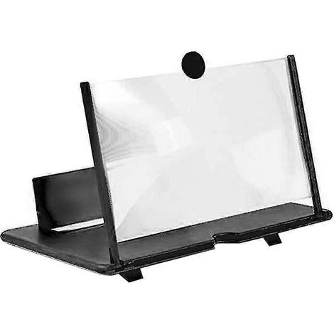 Loupe d'écran 3D HD 10 pouces avec support portable pour voyage, noire (1/5)
