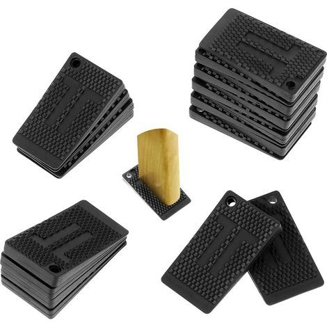 20 pièces - cales de meubles - entretoises de nivellement de meubles - pour niveler et stabiliser les meubles, tables, chaises - noir