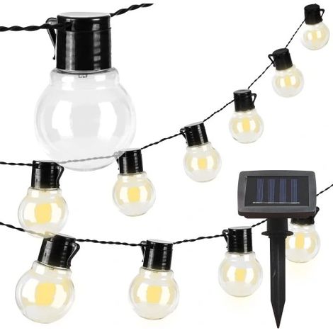 Solar-Gartengirlande mit 10 LED-Kugeln