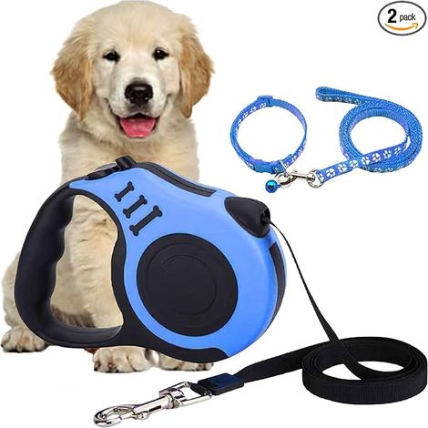 Laisse Chien Rétractable Enrouleur Laisse 5M Rétractable Chien 360° Poignée Dressage Promenade (1/5)