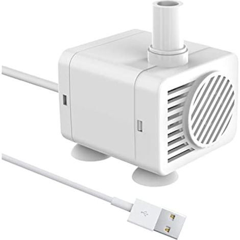 Mini pompe à eau submersible USB 200 L/h 1,5 W pour fontaine, aquarium, bassin, étang, ultra silencieuse (1/5)