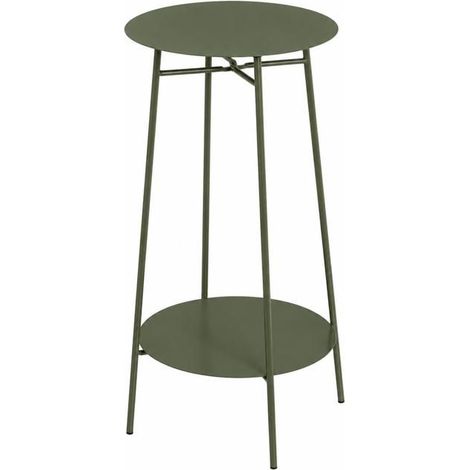 Table d'appoint - JUANIO - Juanio - 2 plateaux - Ronde - Métal vert olive (1/5)