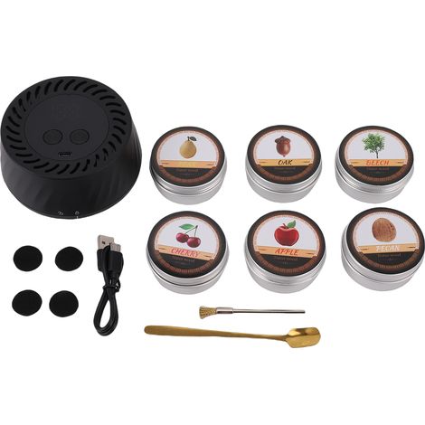 Kit de fumeur de whisky électrique, sans fil, Rechargeable par USB, pour Cocktail avec copeaux de bois, pour fête au Bar (1/5)