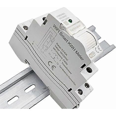 Compteur d'électricité Tuya WiFi kWh sur rail DIN monophasé 110 V 230 V (63 A) (1/5)