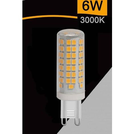 TrAdE Shop Traesio - Lampadina Tubolare Led Smd G9 6 W 680 Lm Luce 3000k 4000k 6500k Sparac-g9-6w-ce2 - -Bianco Caldo -