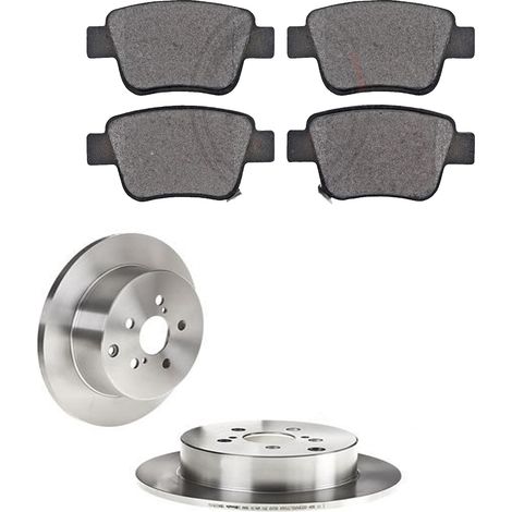 KIT FRENI POSTERIORI compatibile con TOYOTA AVENSIS (T25) - DISCHI + PASTIGLIE OEM: P 83 047 / 17512 /SOSTITUZIONE DIRETTA/BASSA POLVERE/SILENZIOSO (1/5)