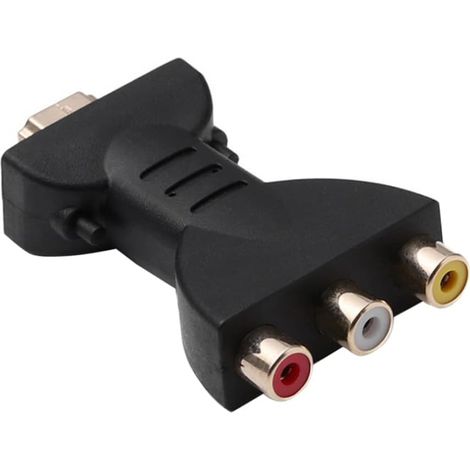 Adaptador HDMI a 3RCA, Adaptador rojo amarillo blanco Cable de vídeo HDMI a AV, Convertidor de audio portátil rojo blanco amarillo (1/5)