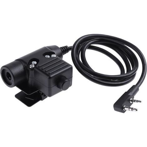 U94 Connecteur PTT Kenwood 2 Broches Push to Talk pour Talkie Walkie Airsoft Z113-KEN (1/5)