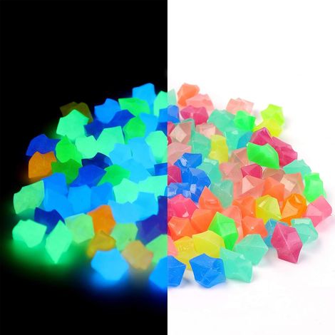 300 pièces Décorations pour aquarium, pierres phosphorescentes, galets lumineux, gravier décoratif, pour aquarium poisson et tortue (1/5)