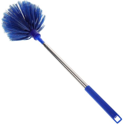 Brosse à plumeau à long manche pour plafond, brosse de nettoyage de toiles d'araignée, nettoyant ménager pour toiles d'araignée-233.00X14.00X14.00CM-Blue