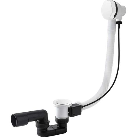Badewannen-Überlauf mit Automatikablauf CLASSIC I 100 cm, weiß matt
