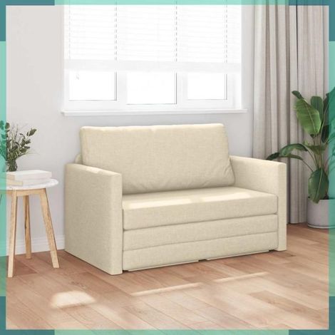 4106697 Canapé-Lit 110cm Crème tissu (1/5)