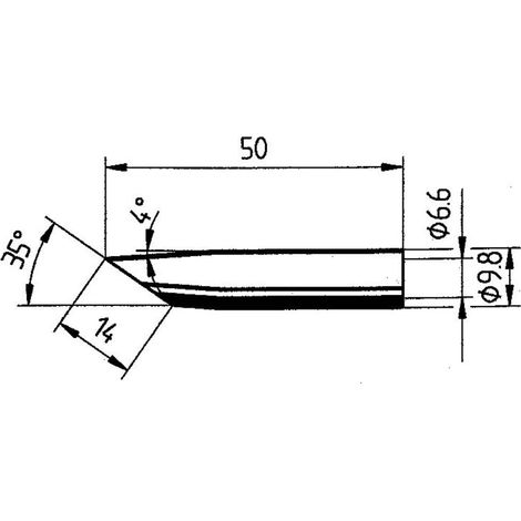 Ersa 0832GDLF Panne de fer à souder incurvé Taille de la panne 14 mm Contenu 1 pc(s) (1/3)