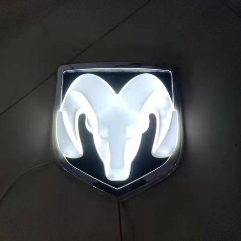 Passend für Dodge Ram, Kewii und Kubo: LED-Aufkleber mit Beleuchtung, Autoaufkleber, Heckaufkleber, Frontaufkleber, weißer Heckaufkleber (1/4)