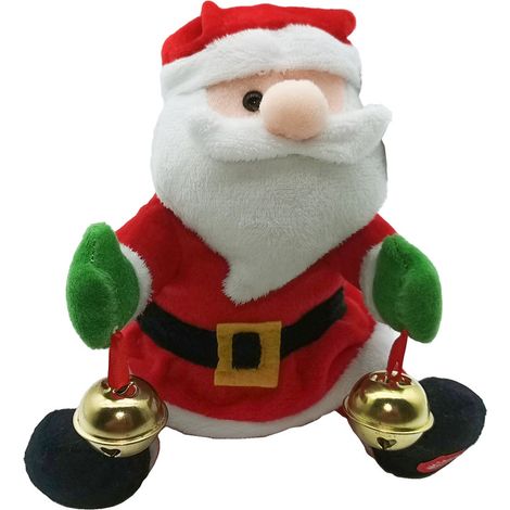 Babbo natale jingle bell con movimento e musica decorazioni addobbi natalizi idea regalo bambini (1/2)