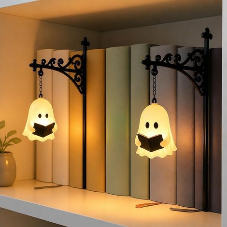 Juego de 2 luces decorativas para estantería, luces nocturnas LED de estilo retro. (1/5)