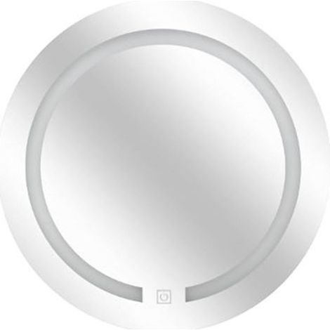Five Simply Smart – Miroir mural rond tactile à LED 45cm – Transparent – MDF et verre – Éclairage lumineux – Design moderne pour salle de bain (1/2)