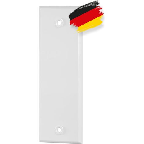 Cache de sangle de volet roulant en métal fermé – Espacement des trous 185 mm [1 pièce] – Maxi ouverture d'enrouleur de sangle encastrée, plaque de recouvrement (1/5)
