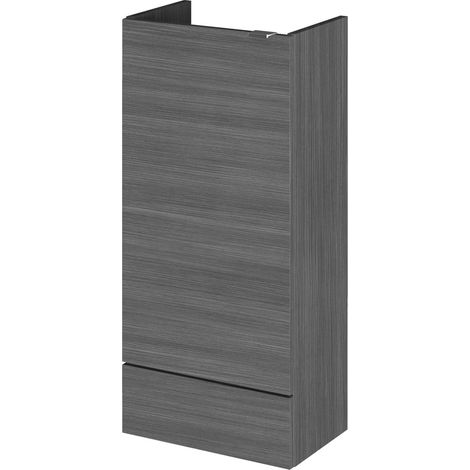 Hudson Reed Fusion Compact Anthracite Woodgrain 400mm Single Door Storage Unit - OFF583 (1/2)