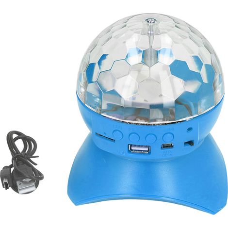 Enceinte Bluetooth Boule Disco LED RGB Colorée Mini Lumière Mobile Musique Portable Scène Club KTV Bleu (1/5)