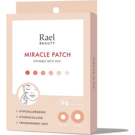 Patchs anti-acné - Couverture absorbante, invisibles, pour imperfections, hydrocolloïdes, soin de la peau, autocollants pour le visage, deux tailles, se fondent à la peau (96 patchs, 4 paquets) (1/5)