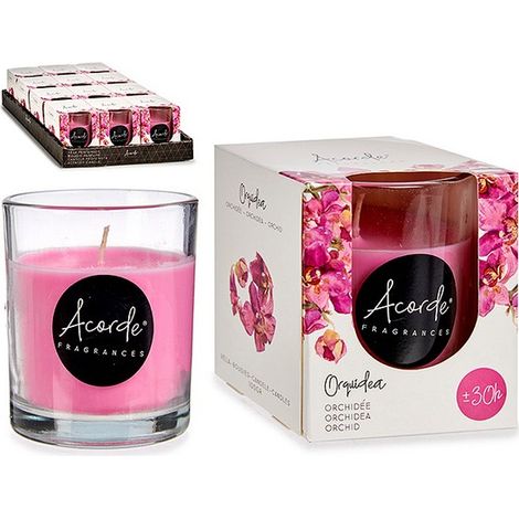 Candela in vetro - Orchidea