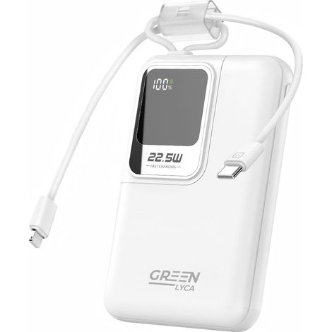 Batterie externe de 10 000 mAh – compatible avec la charge rapide PD 22,5 W, plusieurs ports, affichage numérique et conforme aux normes de transport aérien. (1/5)