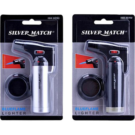 SILVER MATCH - Laterne de Gas de Design, einstellbare Flamme - Perfect zum Kochen: Crème brulée, Grillen, Grill, Kocher de Camping, Eis...