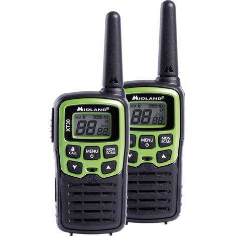 Talkie-walkie PMR446 Midland XT30 – Portée 6 km – Puissance 500 mW – Autonomie 5 heures – 16 canaux avec réduction du bruit (1/10)