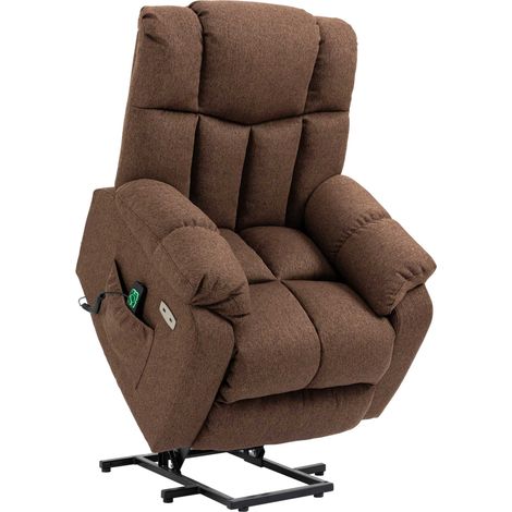 Fauteuil inclinable relax avec télécommande marron 92x95x107 cm
