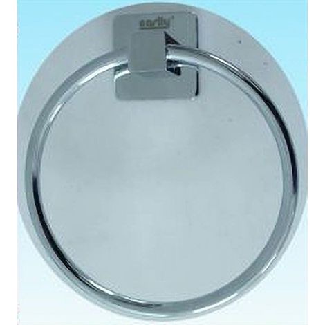 TRADE SHOP - Anello Porta Asciugamano Asciugamani A Parete Fissaggio Viti Cromato Bagno 52203a - (1/3)