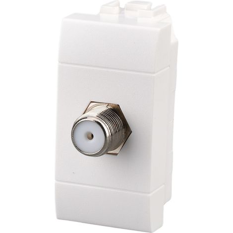 Serie Civile A2ZWORLD MBL Bianco Compatibile Con Bticino Living Light (Presa TV SAT)