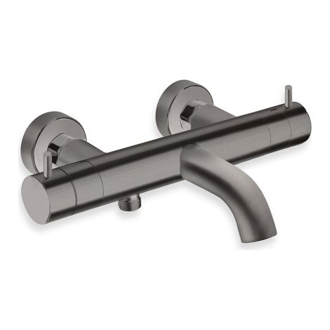 Bain douche thermostatique chrome noir brosse - CRISTINA ONDYNA TV15775
