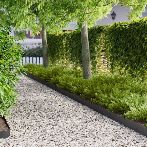 Teenpull – Raseneinfassung 50 pcs 103 x 15 cm Stahl Schwarz (1/5)