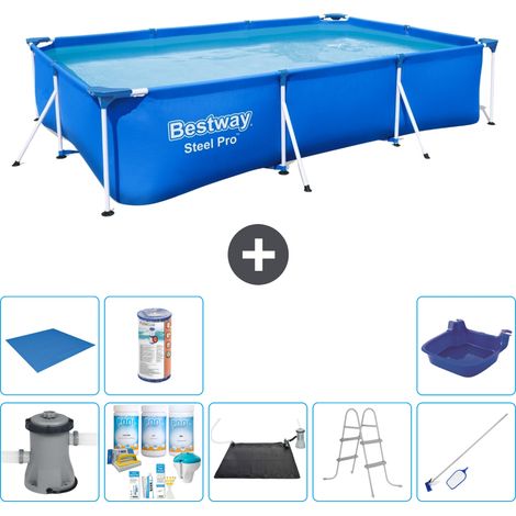 Bestway Bestway Steel Pro Rectangulaire - 300x201x66 cm - 9-pièces S22090 (1/5)