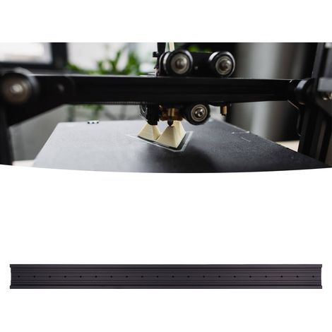 Profilé de guidage linéaire encastrable 2040, profilé en aluminium noir à rainure en V, 500 mm (1/5)