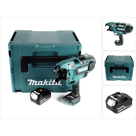 Makita DTR 180 F1J Conector de armadura de batería 18V sin escobillas para alambre de atar de 0,8 mm en Makpac + 1x batería 3.0Ah - sin cargador