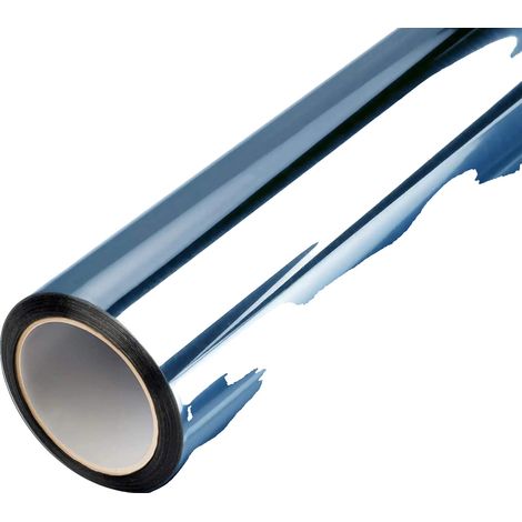 Lámina para ventanas autoadhesiva, protección UV, azul, 90x500 cm (1/2)