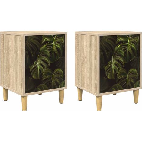 Maison Exclusive - Armadio da Notte ELBURG 2 pz Rovere Sonoma 36 x 33 x 50 cm (1/5)