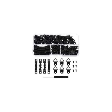 Kit de montaje de 251 piezas para marcos de fotos, accesorios fotográficos, obras de arte y espejos tornillos incluidos - Crezuo (1/4)