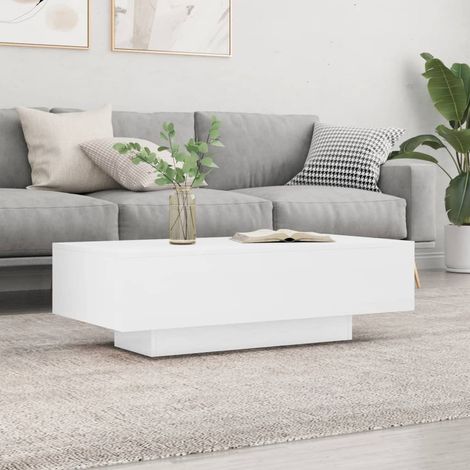 Table de Salon. Couleur Blanc Brillant. Table Basse. Massive & Luxueuse (1/5)