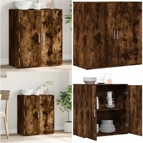 Sideboard Räuchereiche 79x38x80 cm Holzwerkstoff - Sideboard - Wohnzimmermöbel - Holzmöbel - Regal - TV-Schrank - Home & Living (1/5)