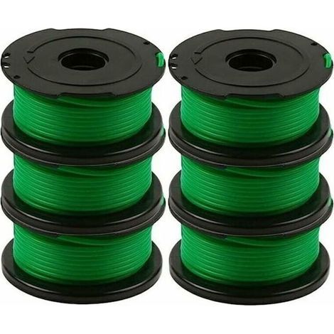 Lot de 6 bobines de fil pour débroussailleuse Black and Decker GL7033, GL8033, GL9035, de 6 mètres chacune. (1/4)