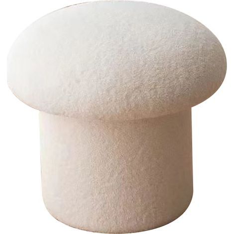 Banc moderne et simple, tabouret rond et confortable en pin avec élastique pour la décoration intérieure (1/4)