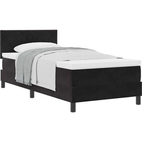 Maison Exclusive - Boxspringbett mit Matratze Schwarz 90 x 200 cm