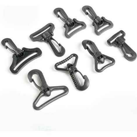 10PCS Mousquetons en Plastique, Mousqueton pivotant en Plastique pour Porte de poussée - Mousqueton Rotatif - Mousqueton Rotatif (1/5)