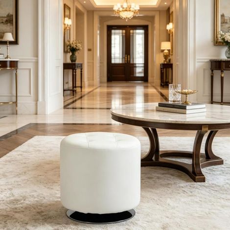 Tabouret repose-pieds lounge, tabouret pivotant, tabouret repose-pieds rond (uniquement avec repose-pieds monobloc) (1/5)