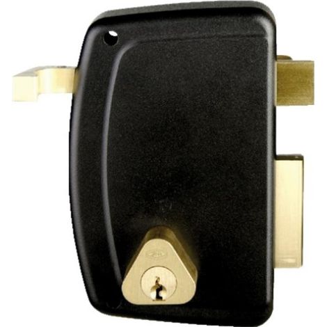 Serrure en applique verticale à tirage - Pêne dormant et demi-tour - A cylindre rond - Match main droite - ASSA ABLOY FRANCE JPM (1/2)