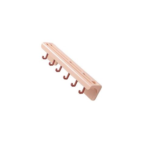Support mural magnétique pour couteaux sans perçage, rangement cuisine gain de place – Support ustensiles design, 4 couleurs (Rose)– (1/5)