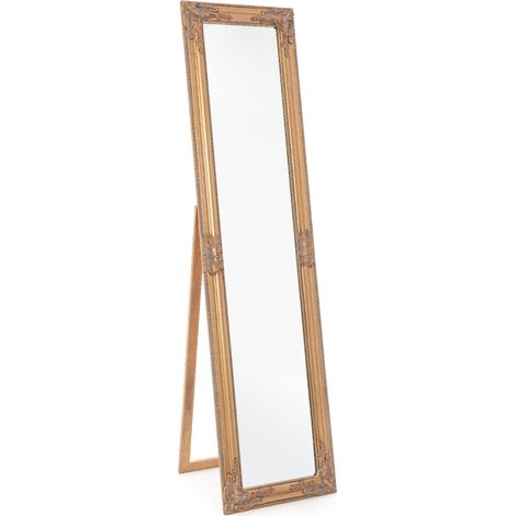 Specchio con cornice in legno "Miro" -40X160 / Oro (1/4)